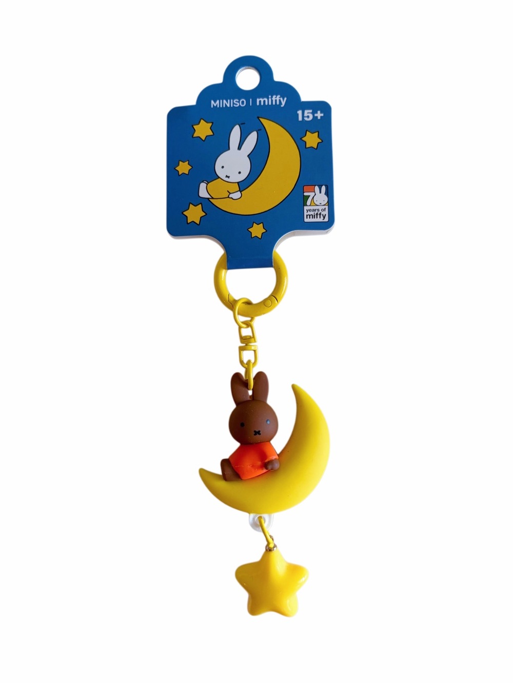 Miffy Yellow Moon & Star Keychain Charm